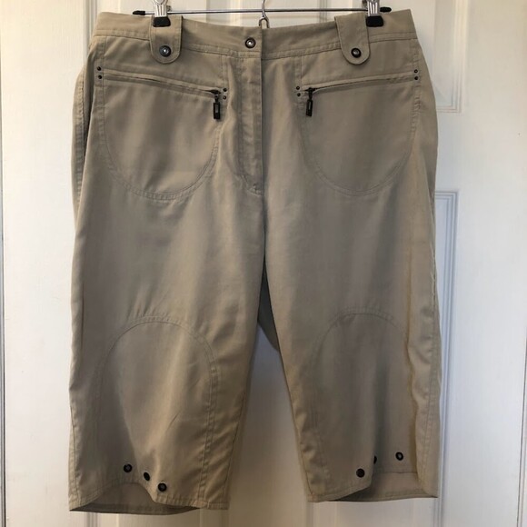 Vintage JAMIE SADOCK Women's Beige Bermuda Shorts Golf Apparel Size 10 - Picture 3 of 6